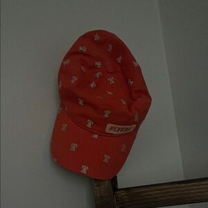 Vibrant Orange Sporty Hat with Curved Brim